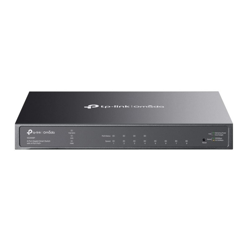 6935364072957Switch|TP-LINK|Omada|TL-SG2008P|Type L2+|Desktop/pedestal|8x10Base-T / 100Base-TX / 1000Base-T|PoE+ ports 4|62 Watts|TL-SG2008P
