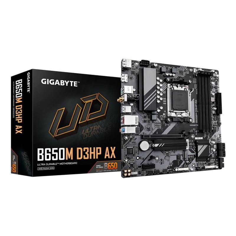 4719331859510Mainboard|GIGABYTE|AMD B650|SAM5|Micro-ATX|Memory DDR5|Memory slots 4|B650MD3HPAX1.3