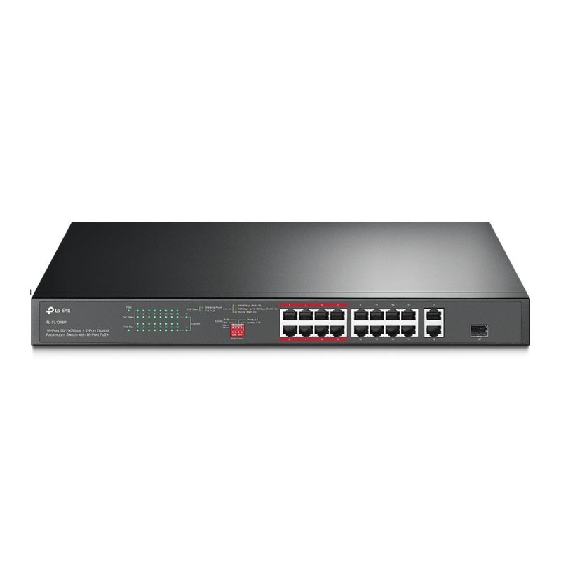 6935364052829Switch|TP-LINK|Desktop/pedestal|16x10Base-T / 100Base-TX|PoE+ ports 16|TL-SL1218P