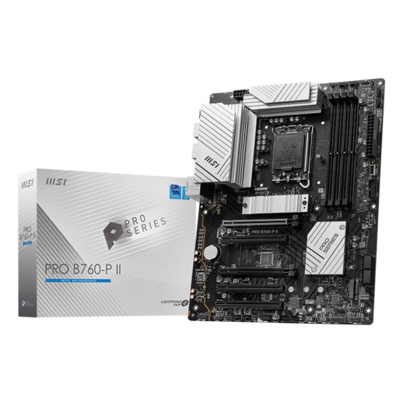 4711377193887Mainboard|MSI|Intel B760 Express|LGA1700|Memory DDR5|Memory slots 4|5xPCI-Express 5.0 16x|2xM.2|1xHDMI|1xDisplayPort|2xUSB 2.0|2