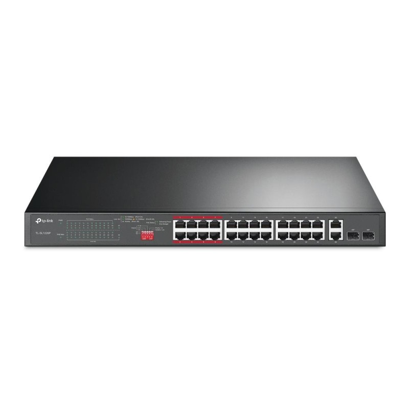6935364089443Switch|TP-LINK|TL-SL1226P|Desktop/pedestal|24x10Base-T / 100Base-TX|2x10Base-T / 100Base-TX / 1000Base-T|PoE+ ports 24|TL-SL1226