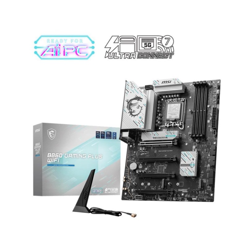 4711377289764Mainboard|MSI|Intel B860 Express|LGA1851|Memory DDR5|Memory slots 4|B860GAMINGPLUSWIFI