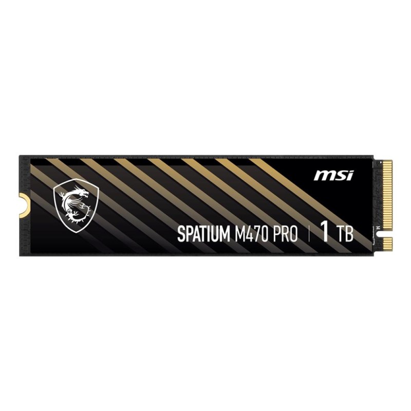 4711377279963SSD|MSI|SPATIUM M470 PRO|1TB|M.2|PCIe Gen4|NVMe|3D NAND|Write speed 4500 MBytes/sec|Read speed 6000 MBytes/sec|2.15mm|TBW 320 TB