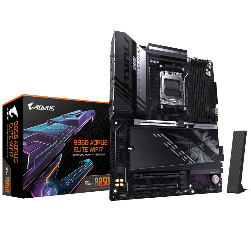 4719331866105Mainboard|GIGABYTE|AMD B850|SAM5|ATX|Memory DDR5|Memory slots 4|B850AELITEWF71.1