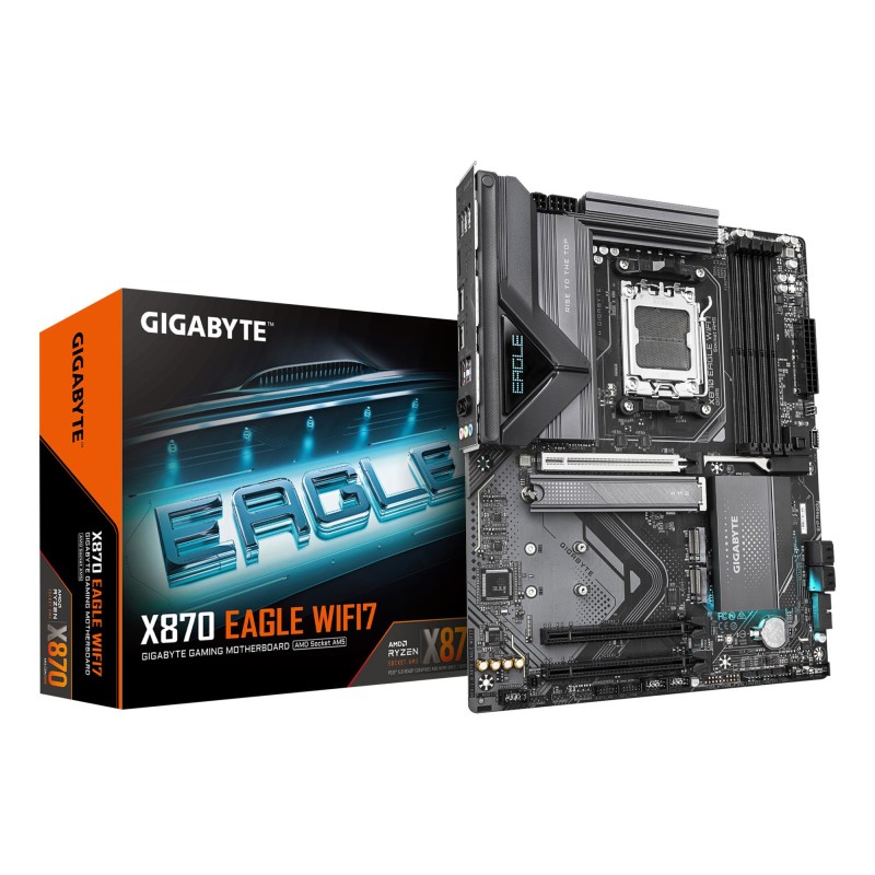 4719331864996Mainboard|GIGABYTE|AMD X870|SAM5|ATX|Memory DDR5|Memory slots 4|2xPCI-Express 3.0 1x|1xPCI-Express 5.0 16x|3xM.2|1xHDMI|4xUSB 2.