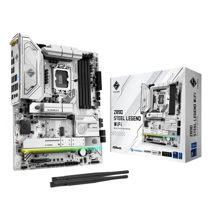 4710483947520Mainboard|ASROCK|Intel Z890|LGA1851|ATX|Memory DDR5|Memory slots 4|Z890STEELLEGENDWIFI