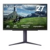 LCD Monitor|LG|27"|Panel IPS|2560x1440|16:9|180Hz|1 ms|Pivot|Height adjustable|Tilt|Colour Black|27GS85Q-B