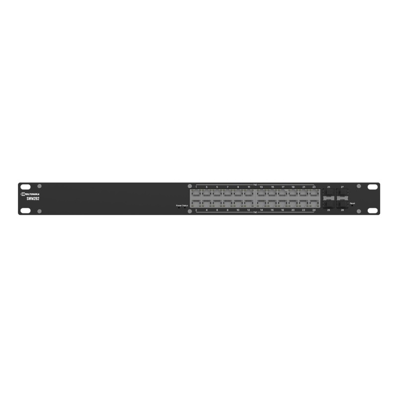 4779051846276Switch|TELTONIKA|SWM282000200|Switch type Managed|Switch layer L2|24xRJ-45 ports|Power over Ethernet (PoE) Yes|24xPower over Eth