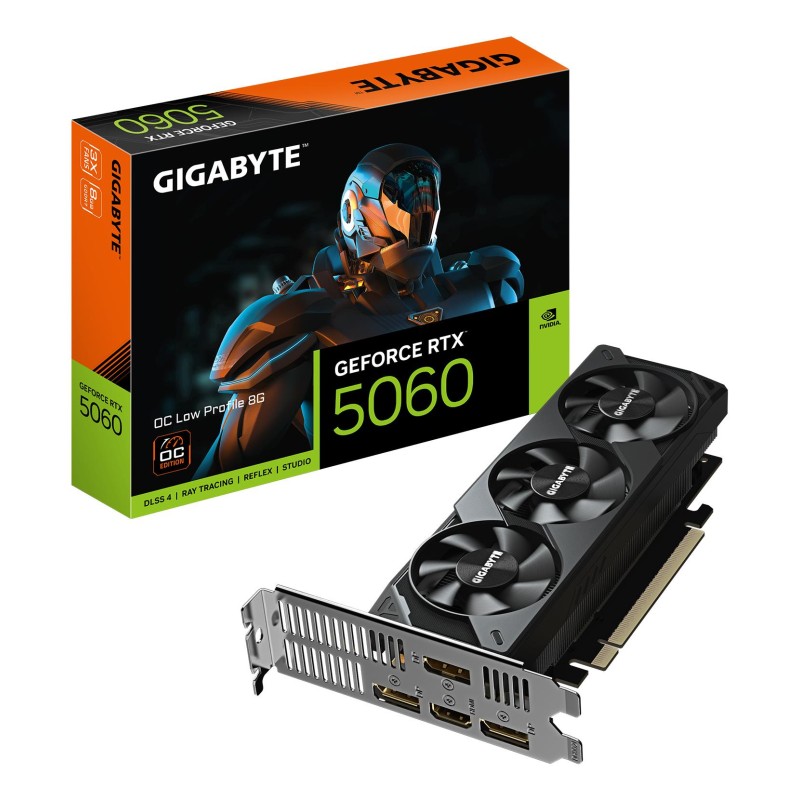 4719331356422Graphics Card|GIGABYTE|NVIDIA GeForce RTX 5060|8 GB|GDDR7|128 bit|PCIE 5.0 16x|GPU 2512 MHz|Triple slot Fansink|GV-N5060OC-8GL