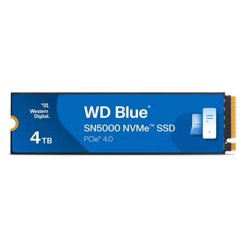 718037898384SSD|SANDISK|Blue SN5000|4TB|M.2|NVMe|Write speed 5000 MBytes/sec|Read speed 5500 MBytes/sec|2.38mm|TBW 1200 TB|WDS400T4B0E