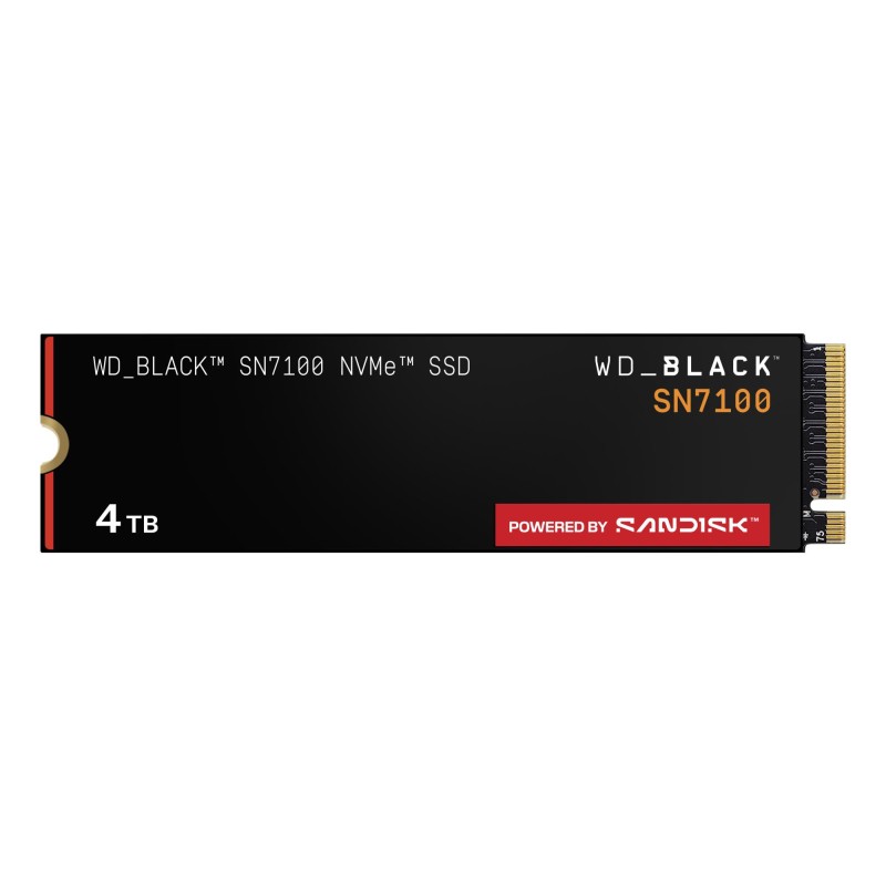 718037902982SSD|SANDISK|Read speed 7000 MB/s|Write speed 6700 MB/s|NVMe Yes|PCI Express 4.0|M.2|4000 GB|POWERED BY SANDISK|Black SN7100|WDS4