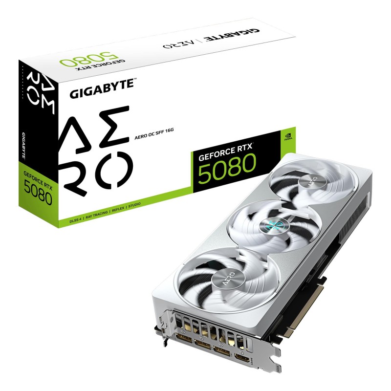 4719331355555Graphics Card|GIGABYTE|NVIDIA GeForce RTX 5080|16 GB|GDDR7|256 bit|PCIE 5.0 16x|GPU 2617 MHz|Dual Slot Fansink|GV-N5080AEROOC-16