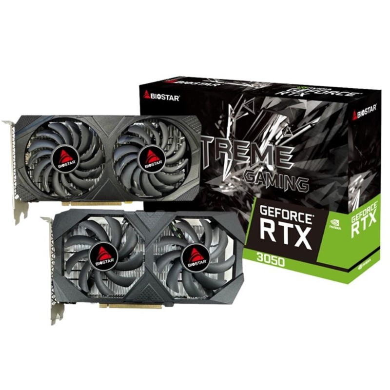 4712960688056Graphics Card|BIOSTAR|NVIDIA|GeForce RTX 3050|1042 MHz|6 GB|GDDR6|96 bit|VN3516RF68