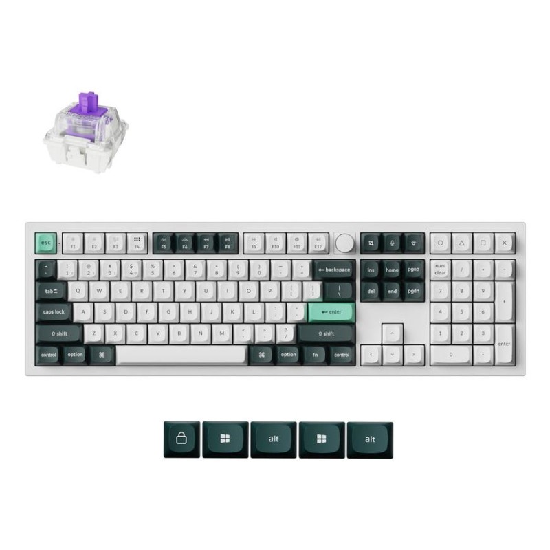 4894979004543KEYBOARD WRL Q6 HE RGB/SHELL WHITE Q6H-P1 KEYCHRON