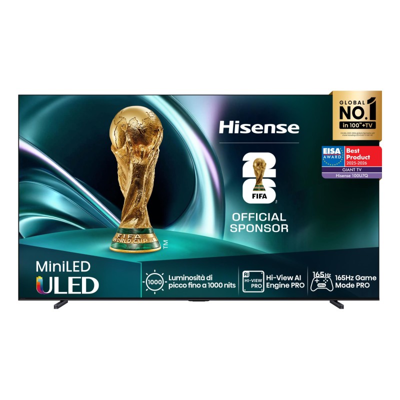 6942351418414TV Set|HISENSE|100 "|4K Ultra HD|3840 x 2160 pixels|Flat|16:9|ULED|100U7Q
