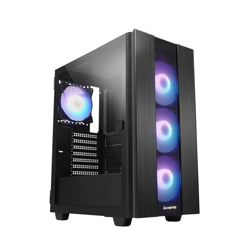 753263078476Case CHIEFTEC HUNTER 2 MidiTower Not included ATX MicroATX MiniITX Colour Black GS-02B-OP