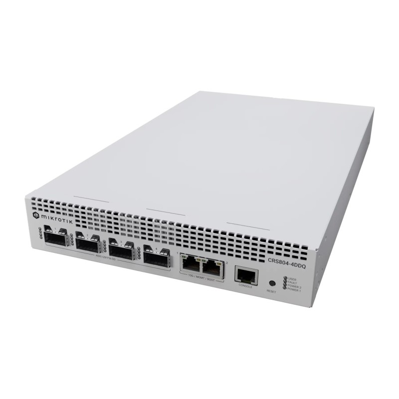 4752224009876Switch|MIKROTIK|CRS804 DDQ|2xRJ-45 ports|4xQSFP56 ports quantity|CRS804-4DDQ-HRM