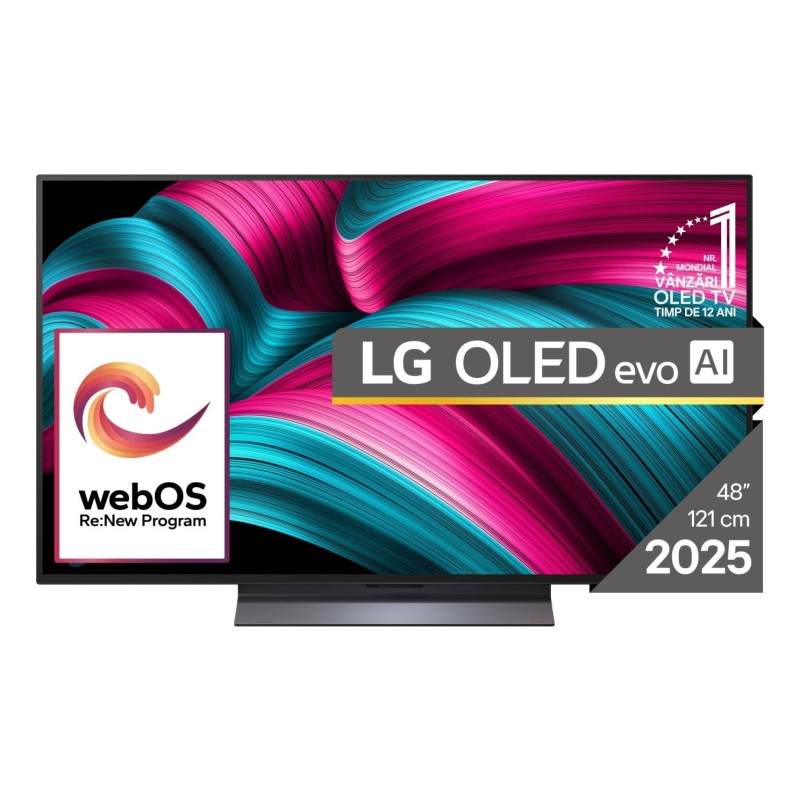 8806096353837TV Set LG 48" OLED/4K/Smart 3840x2160 Wireless LAN Bluetooth webOS Black OLED48C51LA