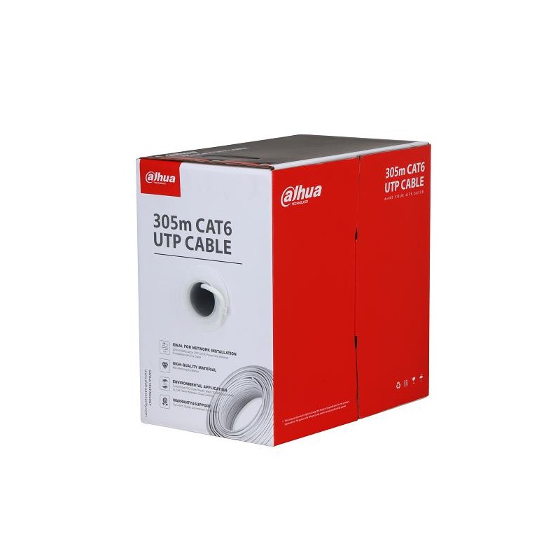CABLE CAT6 UTP 305M CCA WHITE PFM922I-6UN-C-WHITE DAHUA