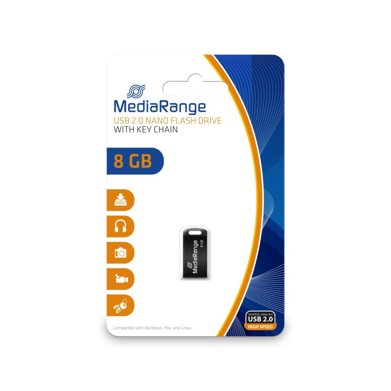 4260283115464MEMORY DRIVE FLASH USB2 8GB/MR920 MEDIARANGE