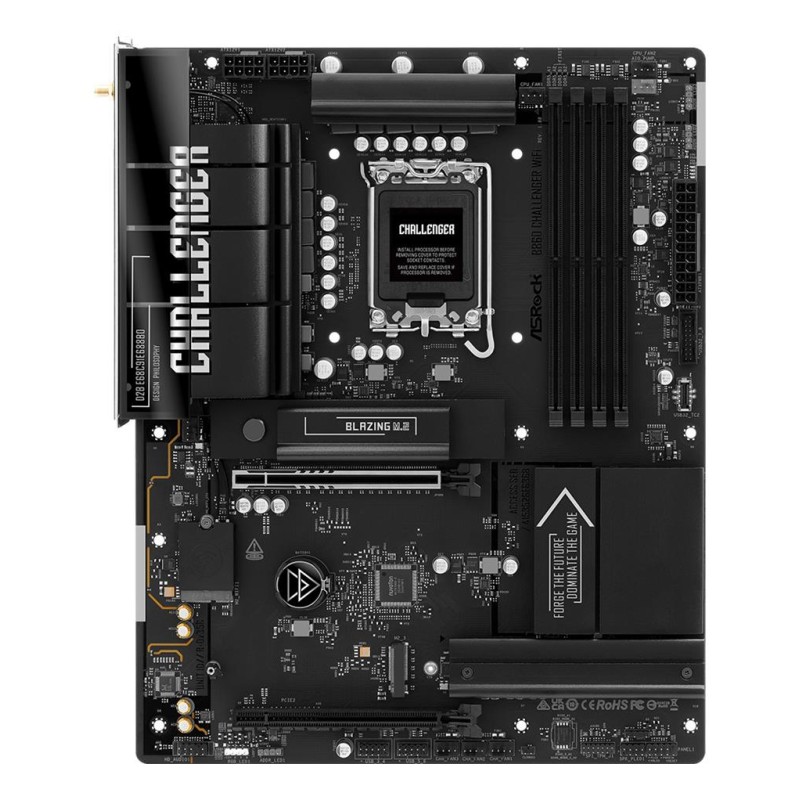 Emaplaat ASROCK Intel B860 LGA 1851 (Socket V1) ATX RAM DDR5-SDRAM 4xSlots Wi-Fi Yes Bluetooth Yes 1xNumber of M.2 (M) slots B8