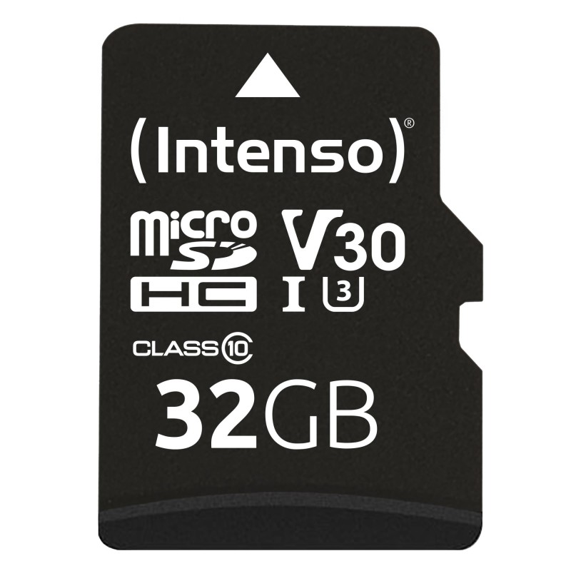 4034303022335MicroSDHC mälukaart 32GB C10 W ADAPTER 3433480 INTENSO