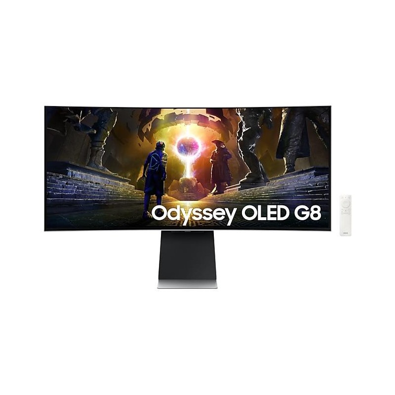 8806095710815Monitor SAMSUNG 34" Gaming/Smart/Curved/21 : 9 Panel OLED 3440x1440 21:9 175Hz 0.03 ms Kõlars Swivel Height adjustable Tilt LS