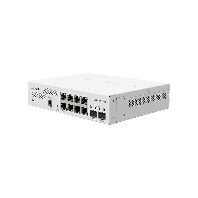 4752224006929Võrgulüliti MIKROTIK CSS610-8G-2S+IN Desktop/pedestal 8x10Base-T / 100Base-TX / 1000Base-T 2xSFP+ CSS610-8G-2S+IN