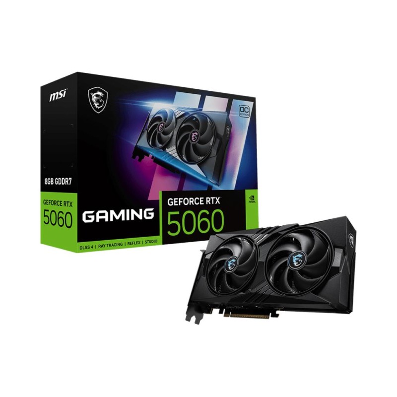 4711377342544Näytönohjain MSI NVIDIA GeForce RTX 5060 8 GB GDDR7 128 bit Express x16 5.0 Active