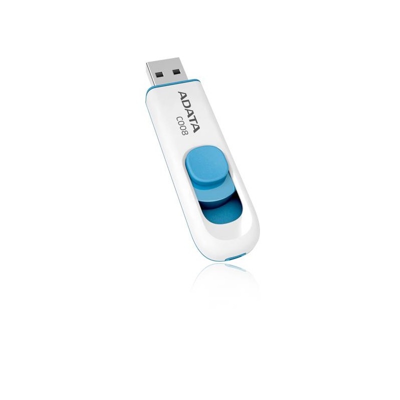 4718050609642MEMORY DRIVE FLASH USB2 16GB WH BLUE A-DATA