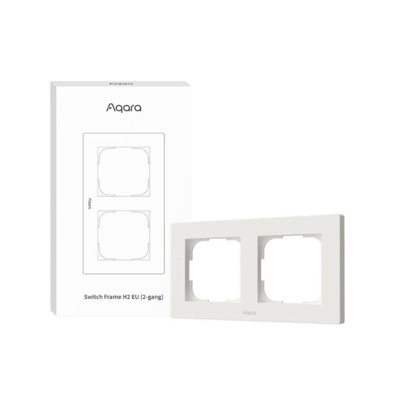 6975833357642SMART SWITCH FRAME H2 (2-GANG) WHITE AQARA