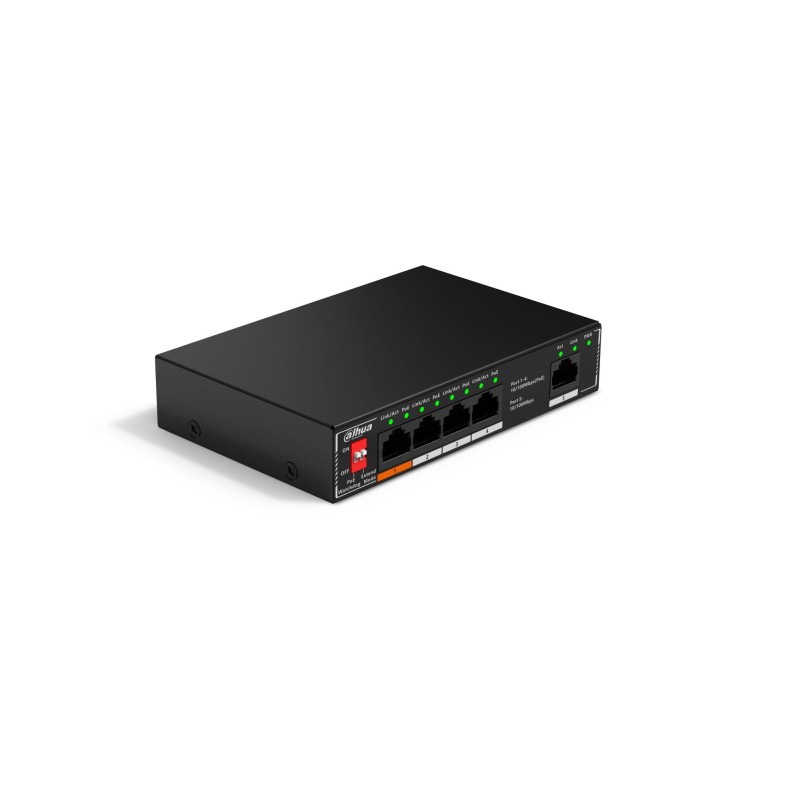 6923172571427Сетевой коммутатор DAHUA PoE ports 4 60 Watts SF1005P