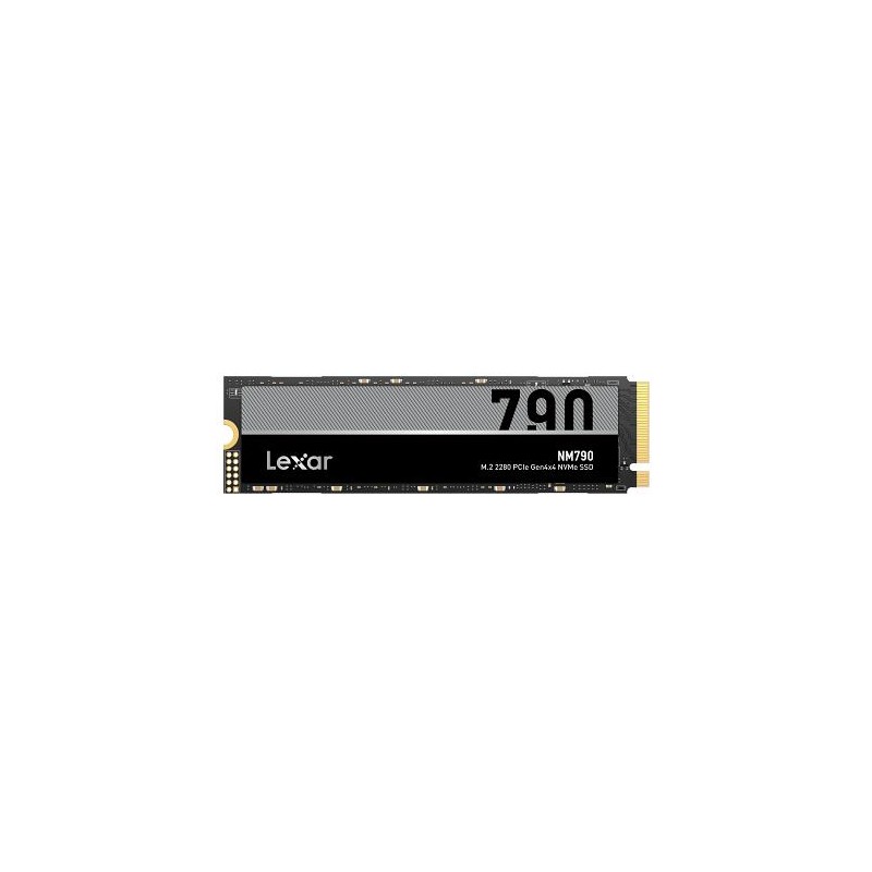 843367130276SSD LEXAR NM790 512GB M.2 КомпьютерIe Gen4 NVMe Write speed 4400 MBytes sec Read speed 7200 MBytes sec 2.45mm TBW 500 TB MTBF 15