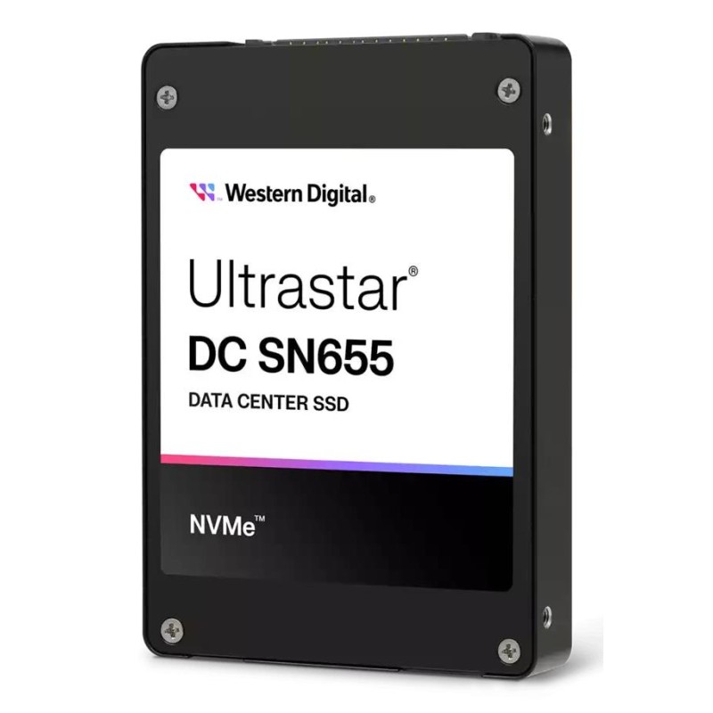 SSD WESTERN DIGITAL SSD series DC SN655 3.84TB КомпьютерIe Gen4 NVMe NAND flash TLC Write speed 2600 MBytes