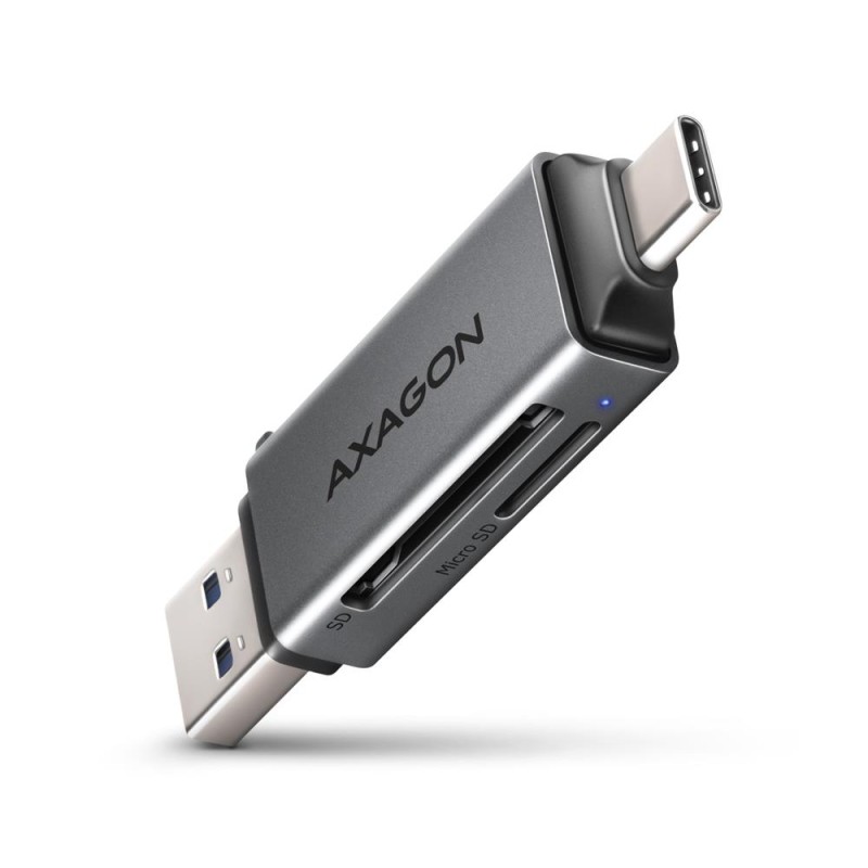8595247907134MEMORY READER USB-C+USB3.2 2SL SD MICROSD CRE-DAC AXAGON