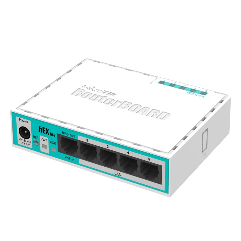 4752224000378Ruuter 10 100M 5PORT HEX LITE RB750R2