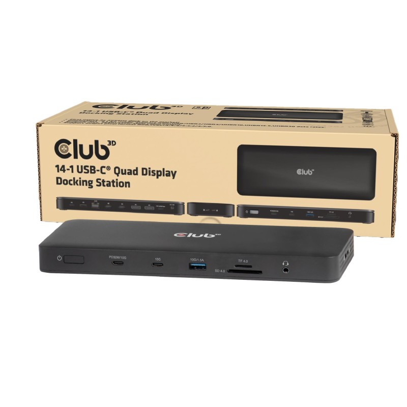 8719214473501NB ACC DOCKING STATION 14IN1 USB-C 150W CLUB3D