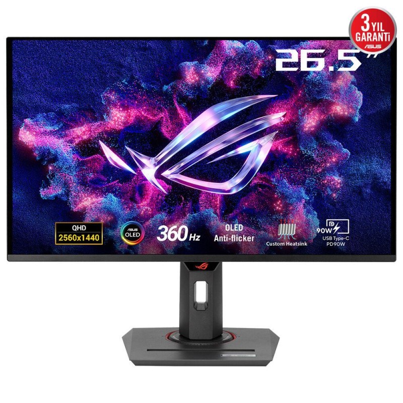 4711387675243LCD Monitor ASUS ROG Strix OLED 26.5" Gaming Panel QD-OLED 16:9 360 Hz 0.03 ms Swivel Pivot Height