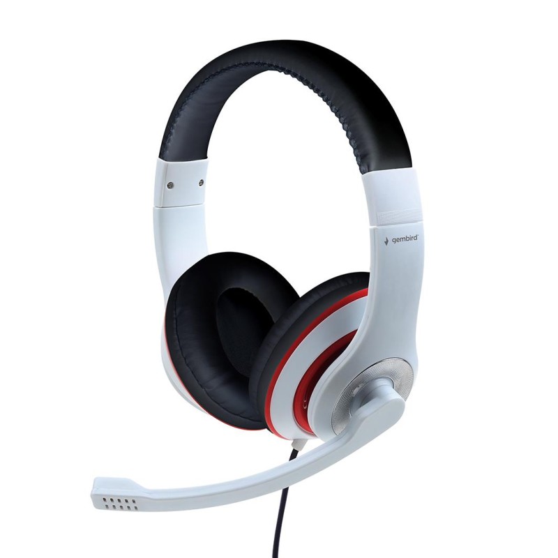8716309113663HEADSET STEREO WHITE GEMBIRD