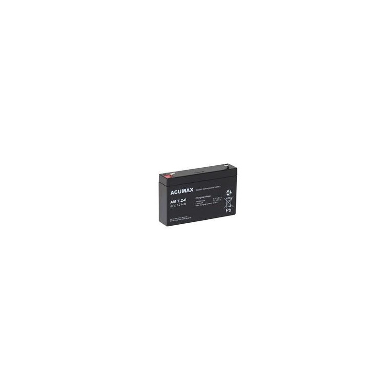 5902367801687BATTERY 6V 7.2AH AM7.2-6 ACUMAX EMU