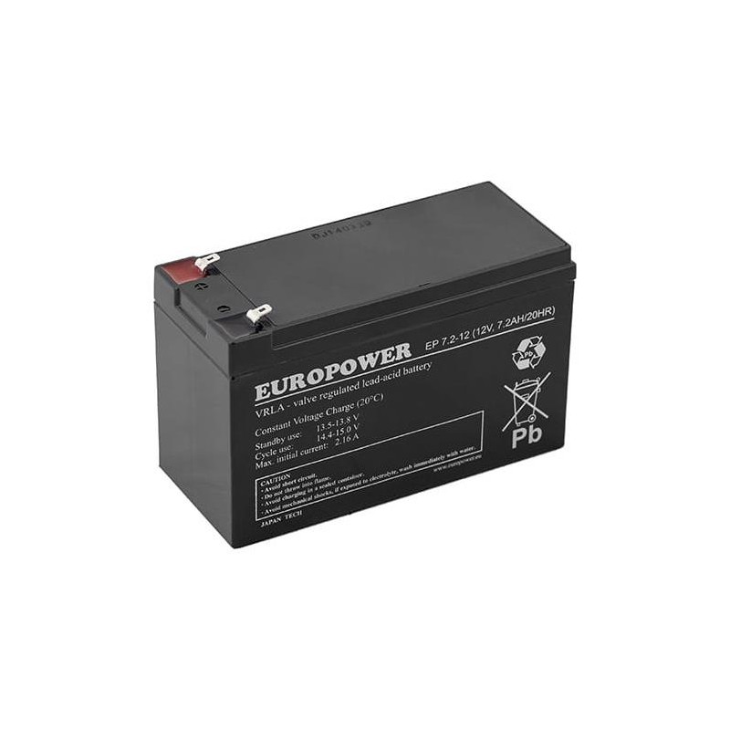 5902367800116BATTERY 12V 7.2AH VRLA T2 EMU