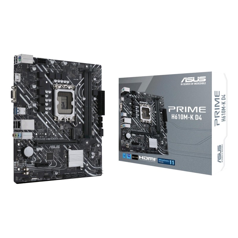 4711081565499ASUS Intel H610 LGA1700 Memory DDR4 Memory slots 2 3.0 1x 4.0 16x 1xM.2 1x