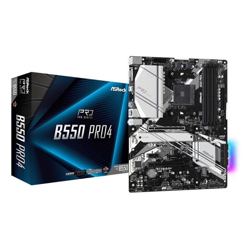 4710483931482ASROCK AMD B550 SAM4 ATX 3.0 1x 3.0 16x 2xM.2 4.0 16x Memory DDR4 Memory slo