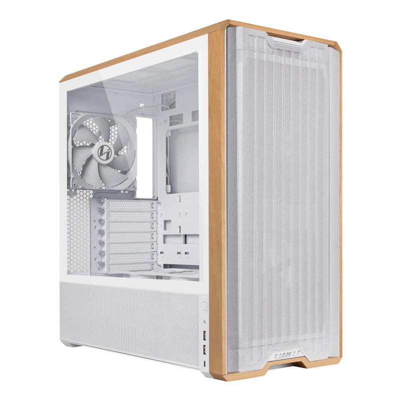 4718466015860Case LIAN LI ATX micro ATX EATX SSI EEB White Midi Tower LANCOOL 217