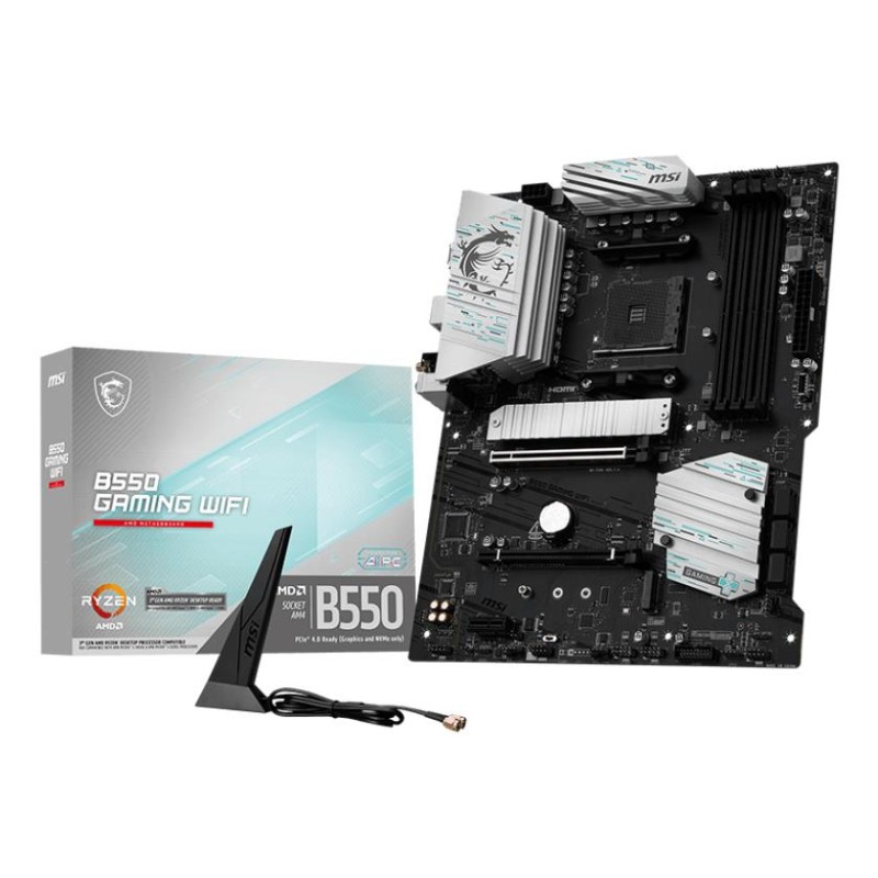 4711377376143MSI AMD B550 Socket AM4 ATX RAM 4xSlots Wi-Fi Yes Yes of M.2 (M) slots