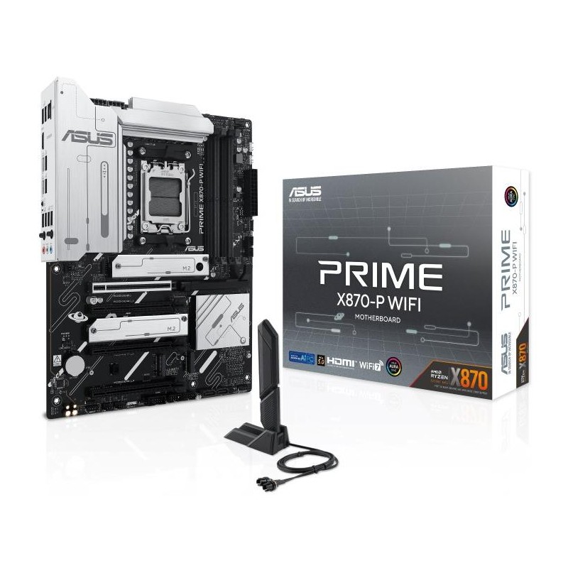 4711387718148Emolevy ASUS AMD X870 SAM5 ATX Memory DDR5 Memory slots 4 4.0 16x 5.0 16x 4xM.2 1xHDMI