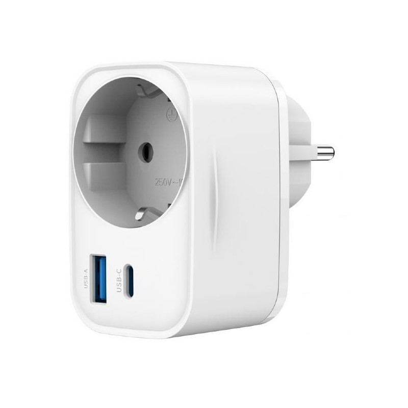 8716309133883CHARGER USB 20W WHT 2P AC GEMBIRD