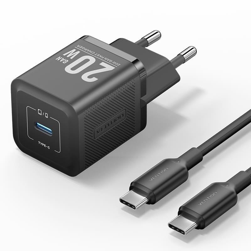 6922794786233MOBILE CHARGER WALL USB +CABLE 20W VENTION