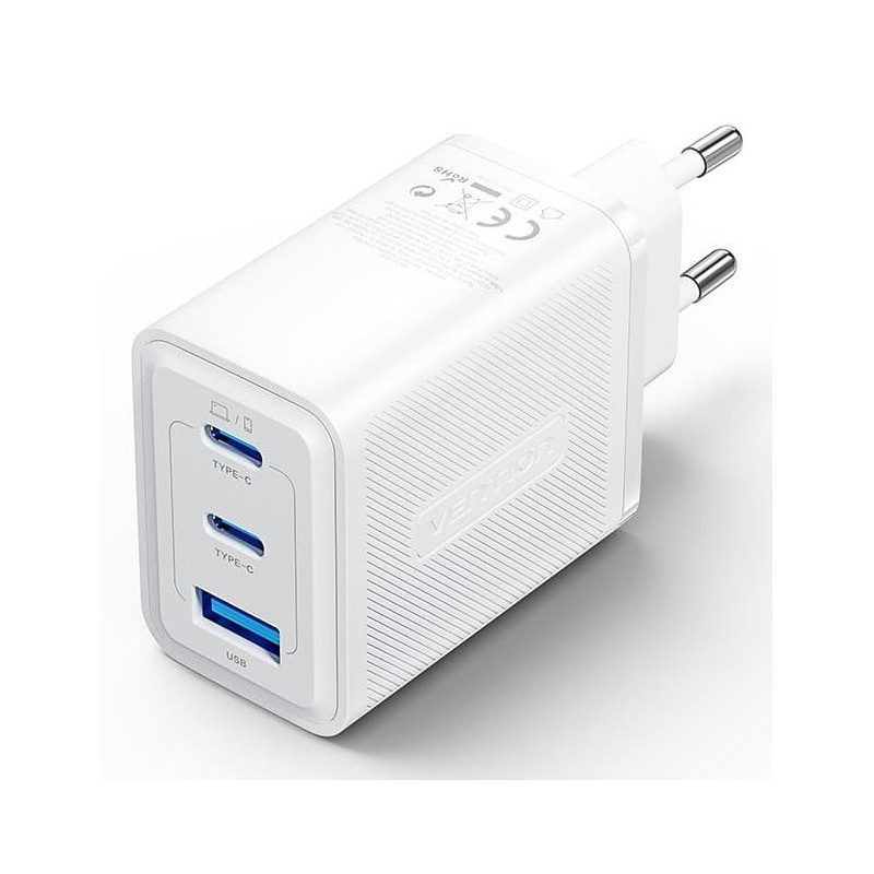 6922794782044MOBILE CHARGER WALL 65W USB 3P WHITE VENTION
