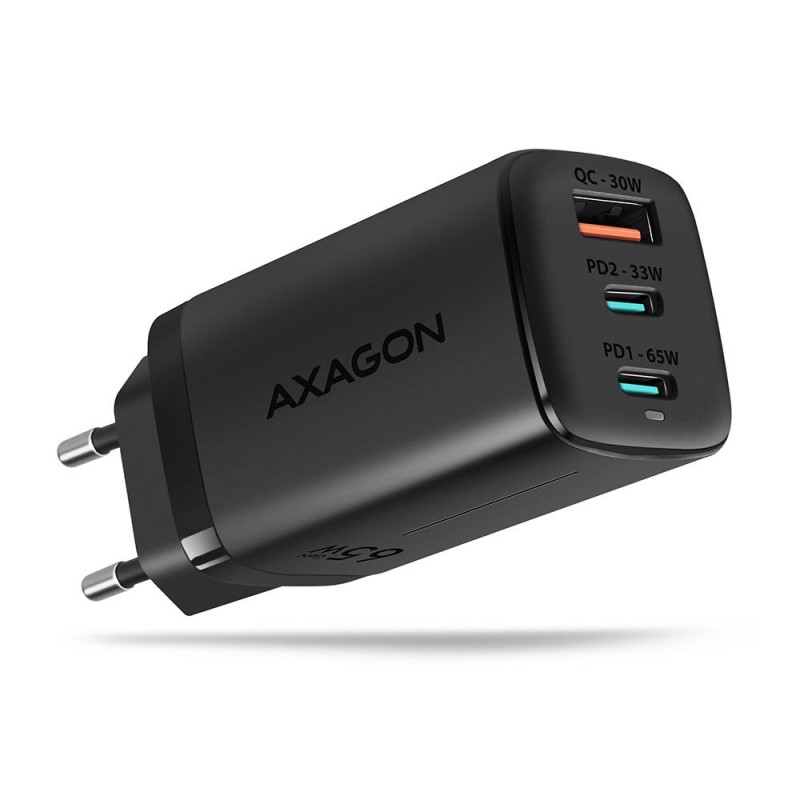 8595247906113MOBILE CHARGER WALL USB 65W GAN 3PORT AXAGON